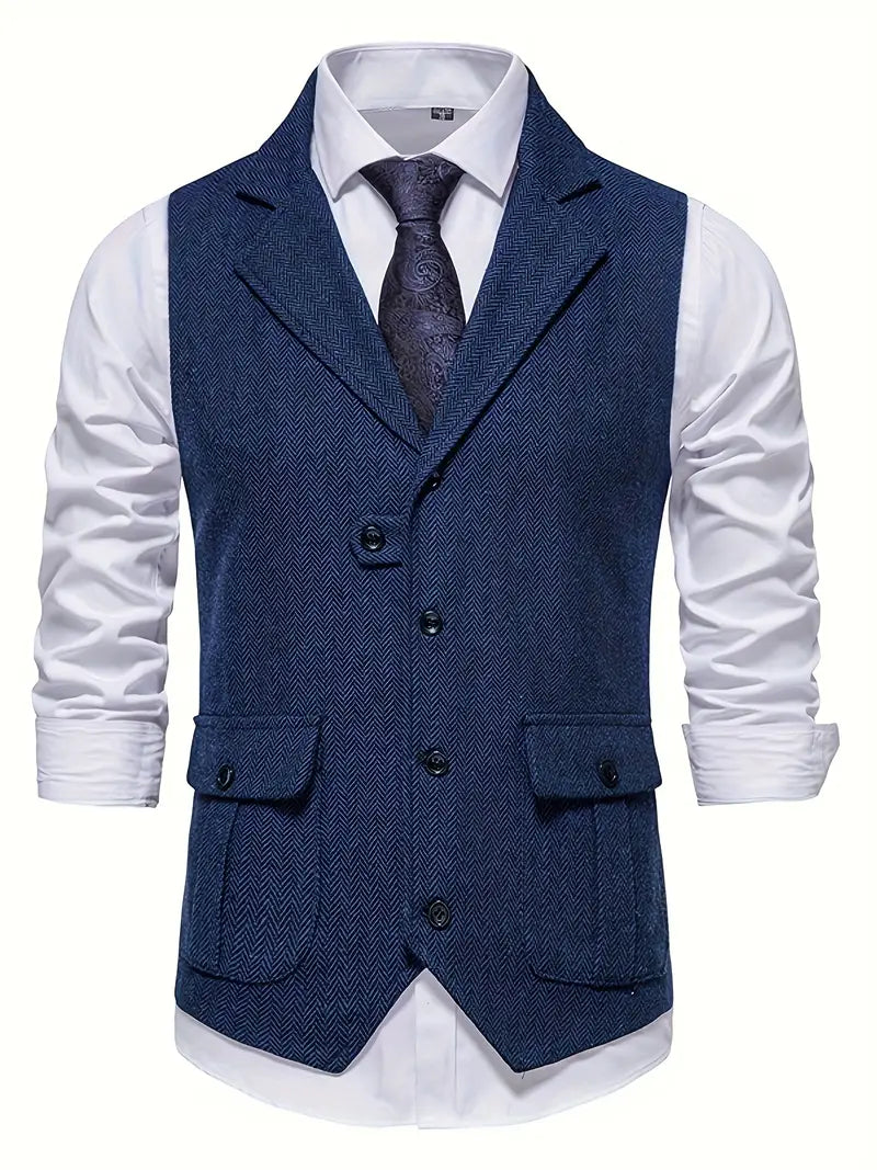 Niklas men's herringbone blazer, featuring a classic pattern for elegant business wear.