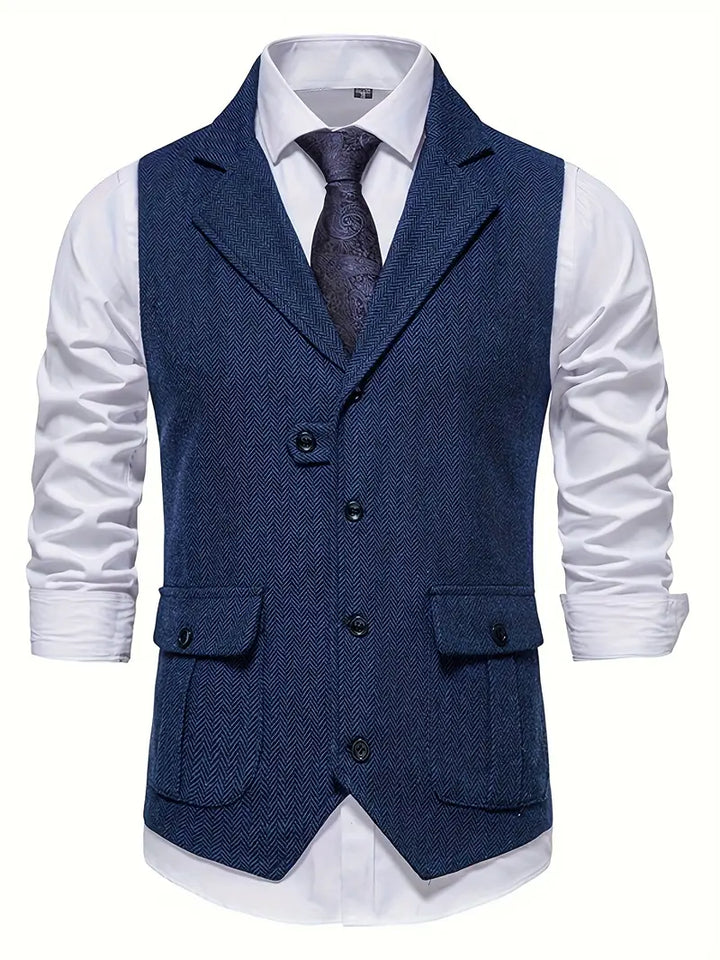 Niklas men's herringbone blazer, featuring a classic pattern for elegant business wear.