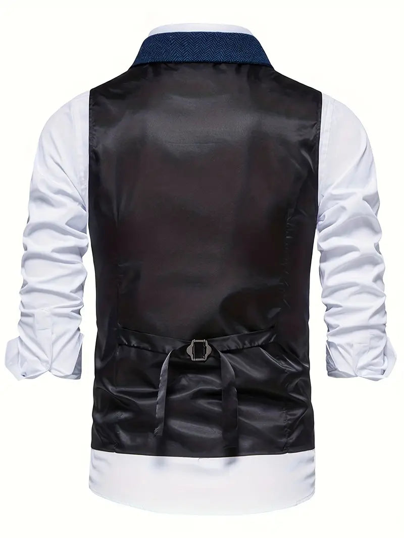 Professional herringbone blazer for men, enhancing your formal and smart casual look.