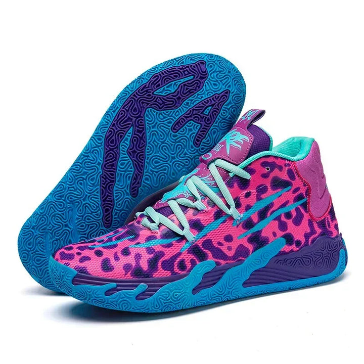 Durable men's sports footwear, high-performance basketball shoes providing stability, grip & comfort for training.