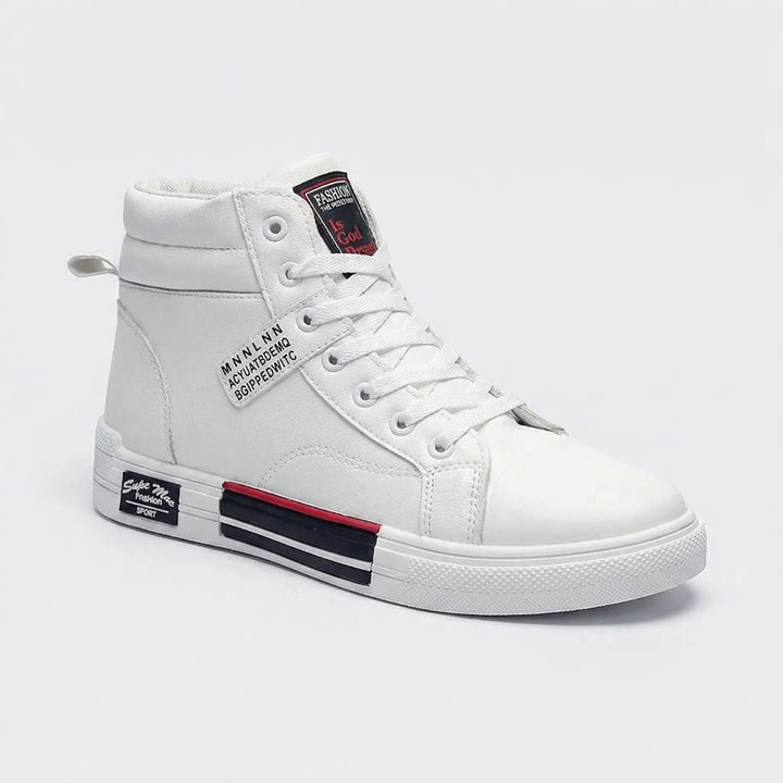 Comfortable men's high-top sneakers with lace-up closure. Designed for everyday wear, versatile style & ankle support.