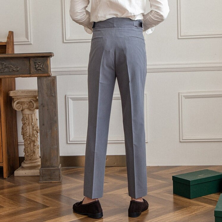 Durable men's workwear: high waist Gurkha trousers in a comfortable classic fit.