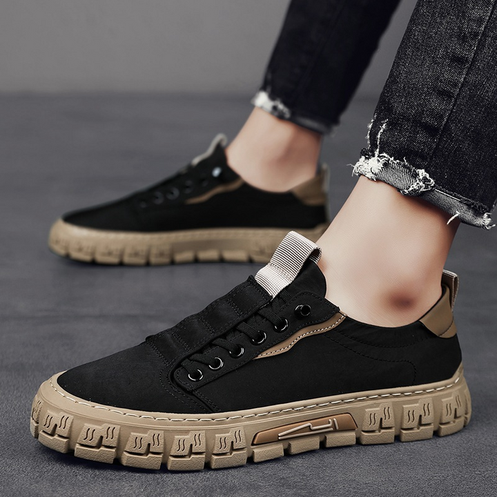 Highland Premium Men's Sneakers, showcasing durable construction, sleek design & premium comfort.