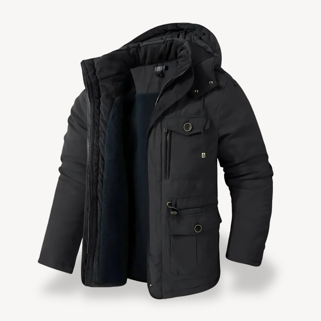 Men's fall fashion utility jacket. Warm hooded parka for everyday wear & outdoor activities.