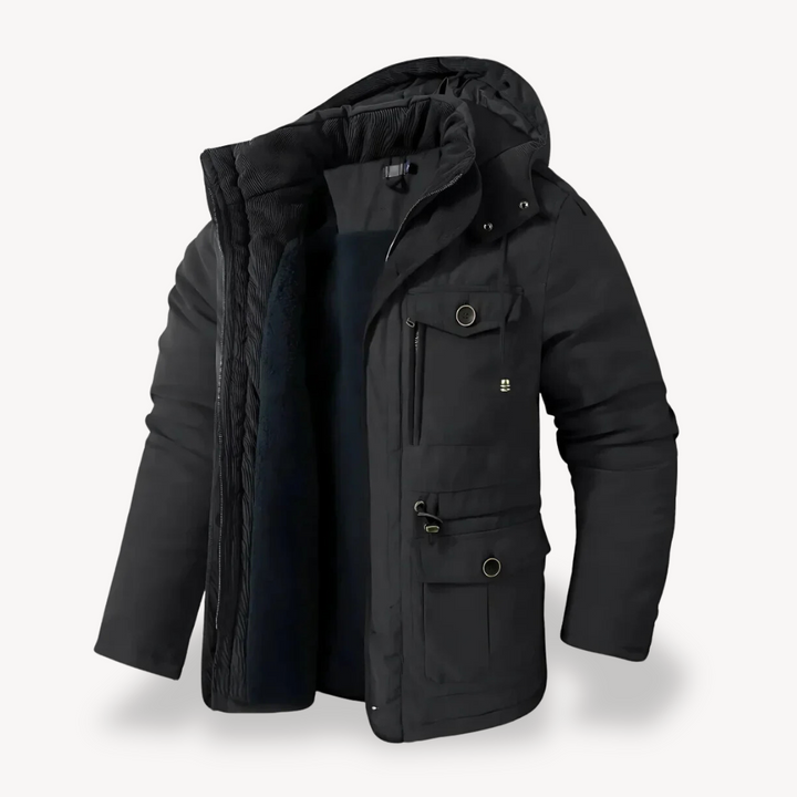 Men's fall fashion utility jacket. Warm hooded parka for everyday wear & outdoor activities.