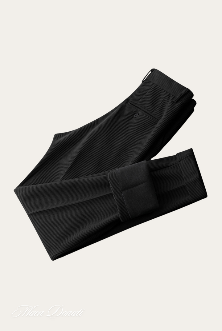 Hugo men's velvet-lined winter trousers, perfect for warmth, comfort, and flexibility.
