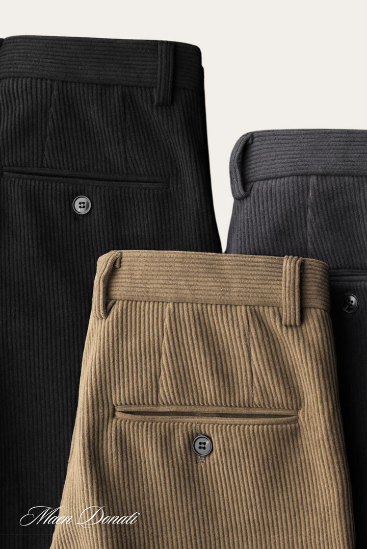 Warm Hugo men's winter pants, velvet-lined for superior comfort & flexibility.