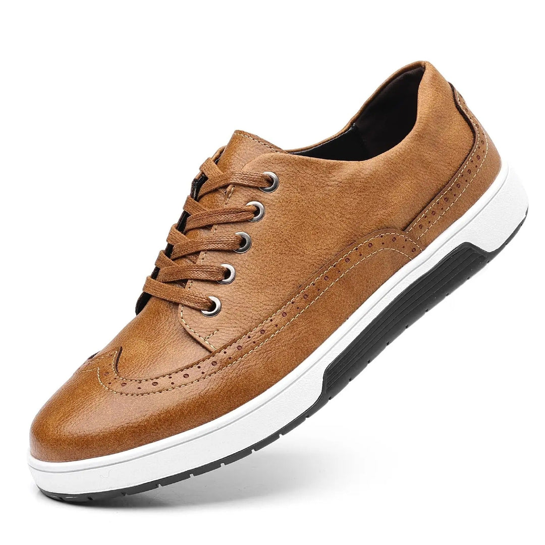 Men's stylish hybrid brogue sneakers for a comfortable, smart casual look.