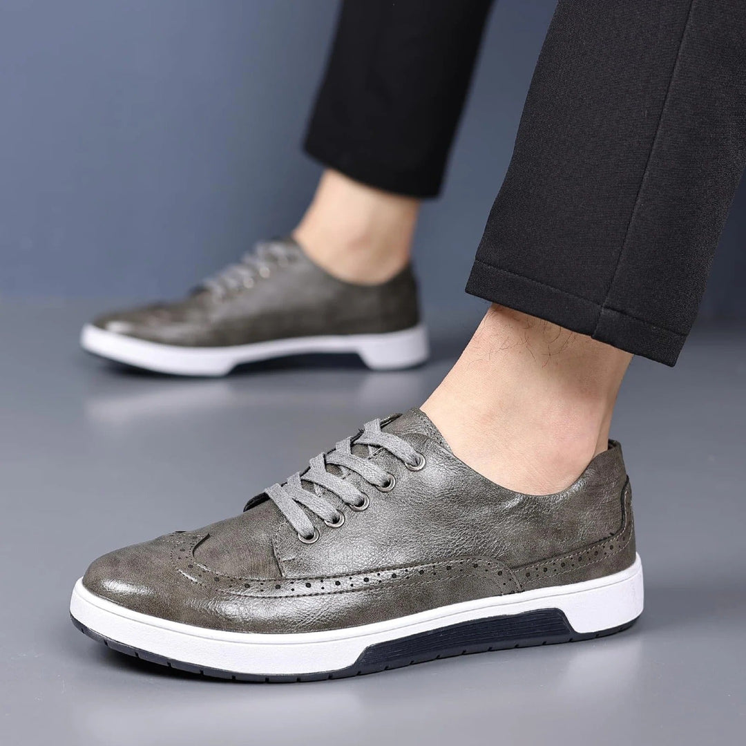 Stylish men's hybrid brogue sneakers for smart casual office wear & everyday comfort.
