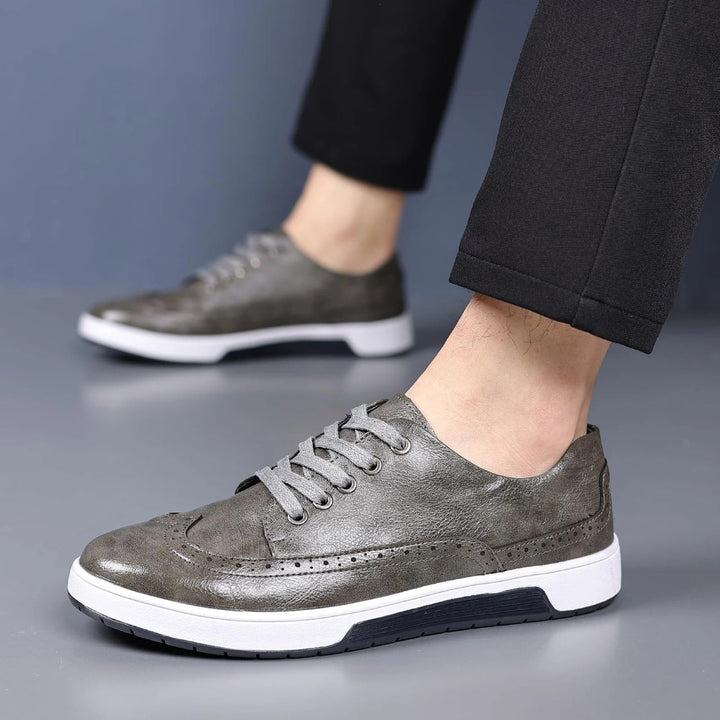Stylish men's hybrid brogue sneakers for smart casual office wear & everyday comfort.