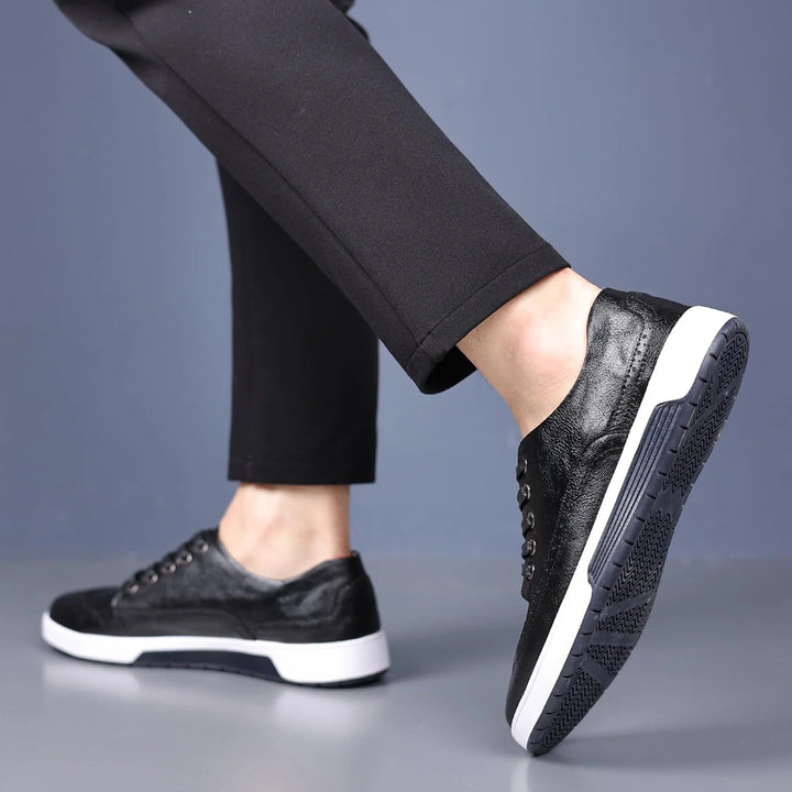 Formal-looking men's brogue sneakers, perfect for dress casual or smart occasions.
