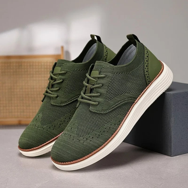 Stylish men's dress sneakers, combining comfort with a sleek, versatile look.