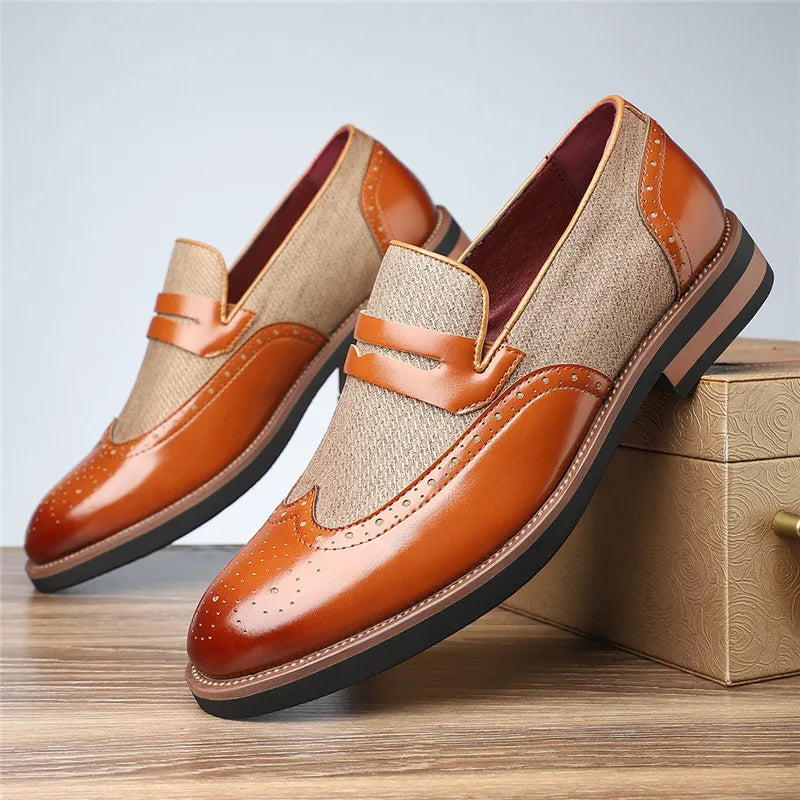Stylish men's hybrid loafers in brown, offering a comfortable slip-on fit for modern versatile footwear.