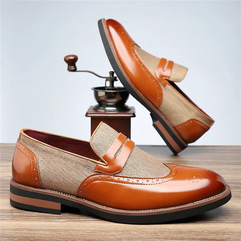 Versatile black men's hybrid loafers, comfortable and stylish slip-on shoes for modern men's footwear.