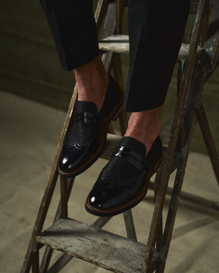 Comfortable brown men's hybrid loafers, perfect versatile slip-on shoes for modern classic style.