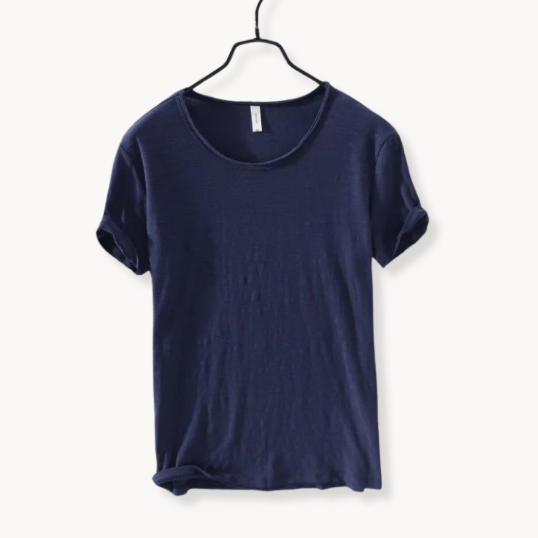 Front view of men's Ibiza style button-down casual shirt, a key piece for men's fashion.