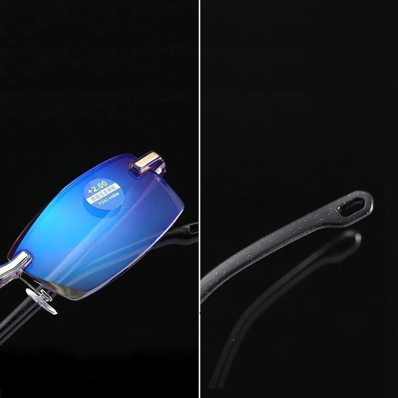 Get BOGO free: Men's indestructible multifocal reading glasses with anti-blue light. Clear vision.