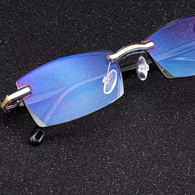 Stylish men's multifocal reading glasses, durable & lightweight for everyday comfort. Vision aid.