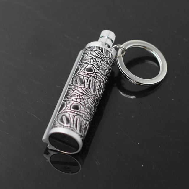 Tactical retro survival lighter for men, windproof & waterproof fire starter for dependable outdoor adventures.