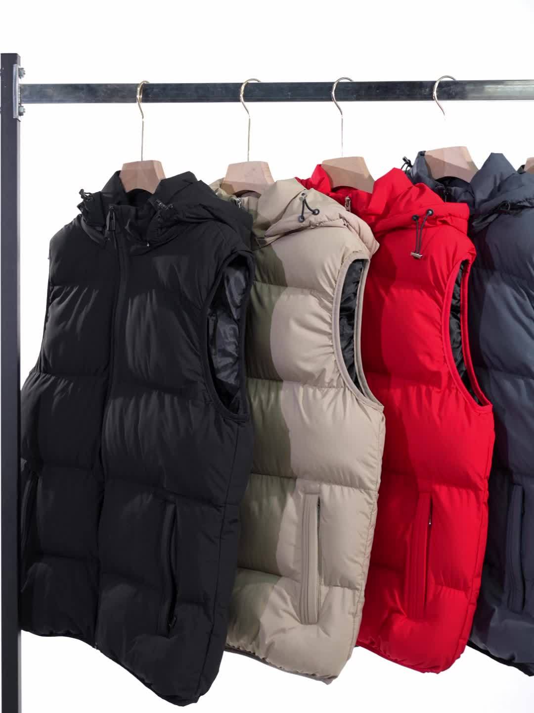 Durable men's puffer vest, hooded and insulated, perfect for outdoor enthusiasts seeking warmth and style.
