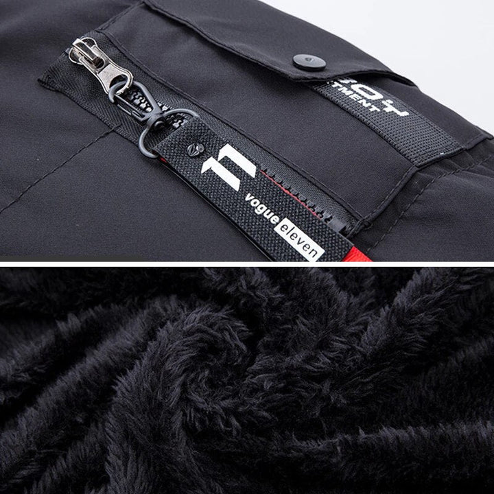 Rugged men's winter parka with hood, featuring waterproof fabric & warm insulation for extreme cold.