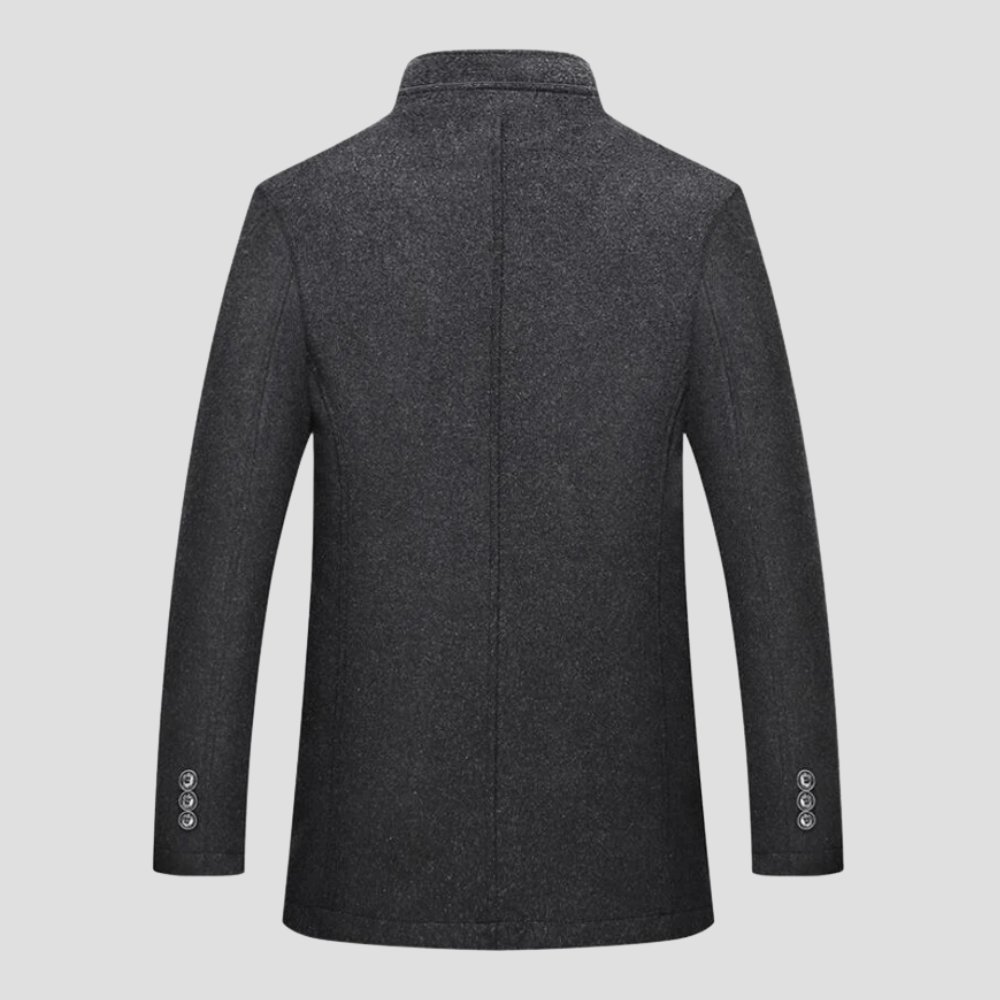 Trendy men's insulated stand collar coat, a versatile addition to fall and winter fashion.