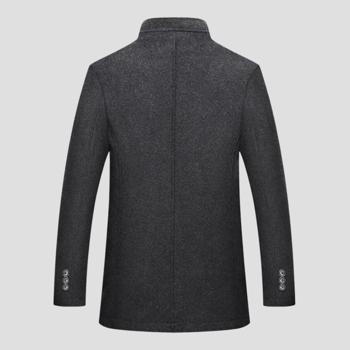 Trendy men's insulated stand collar coat, a versatile addition to fall and winter fashion.