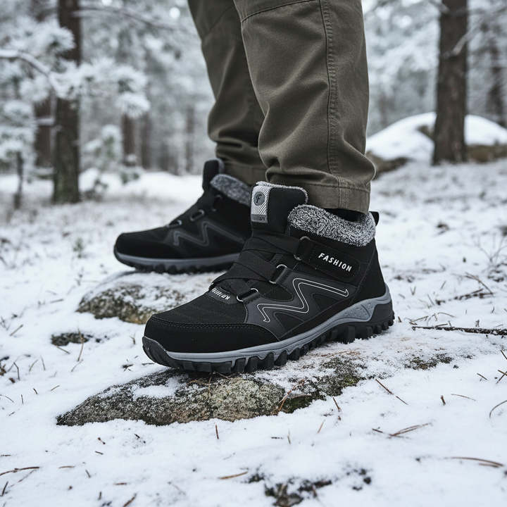 Men's insulated thermal winter shoes, warm outdoor casual vegan footwear for cold weather