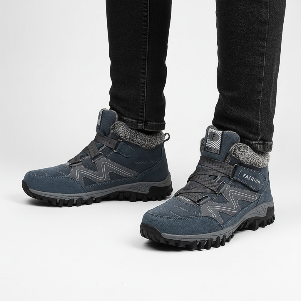 Men's non-slip thermal hiking shoes, insulated winter boots for ultimate cold weather comfort