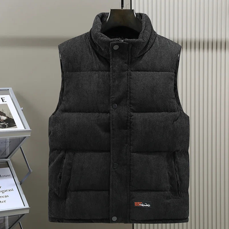 Versatile men's insulated vest, providing lightweight warmth. Great for winter layering, casual & outdoor wear.