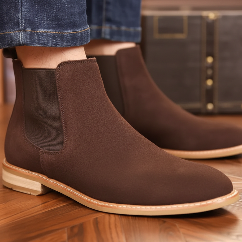 Stylish men's insulated winter boots, Connor, perfect for fall fashion & cold weather