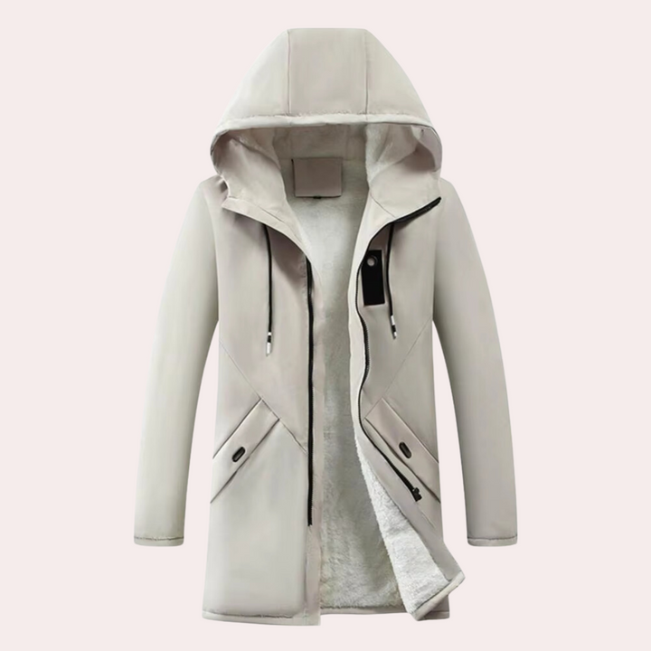 Victor men's warm winter coat, ideal for cold weather protection & stylish comfort.