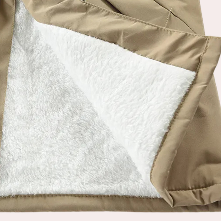 Warm men's winter jacket, Victor, designed for cold weather & style.