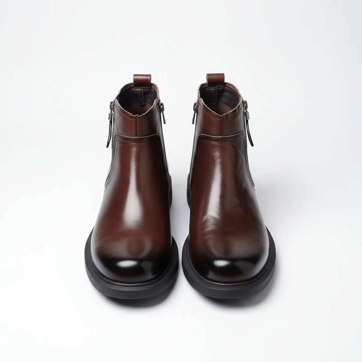 Versatile black men's Ironwood Classic dress boots. Ankle-height formal & casual footwear.