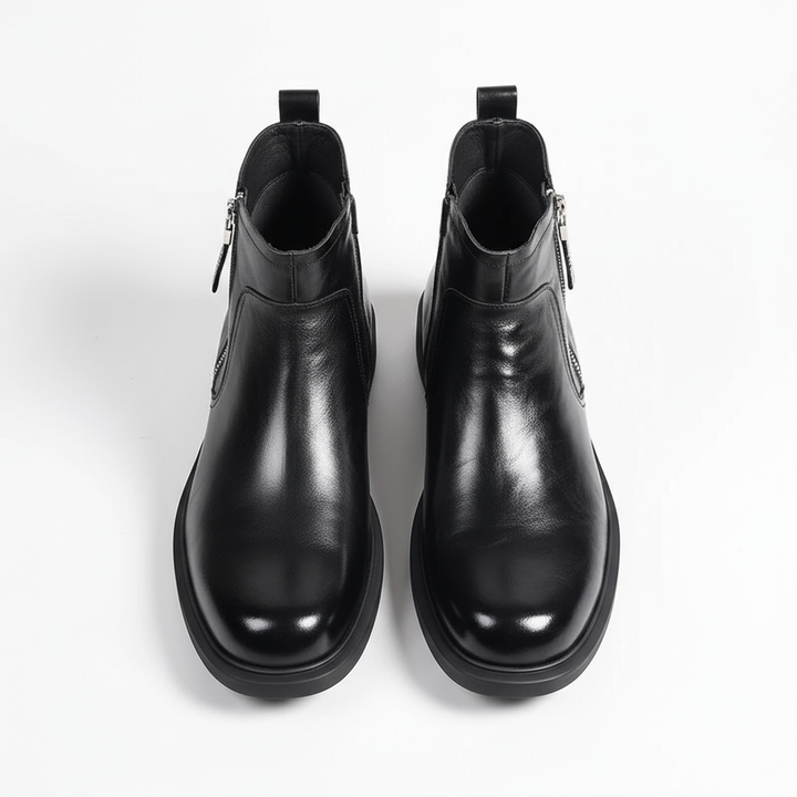 Men's dark brown dress boots, Ironwood Classic. Side-zip ankle boots, essential men's footwear.