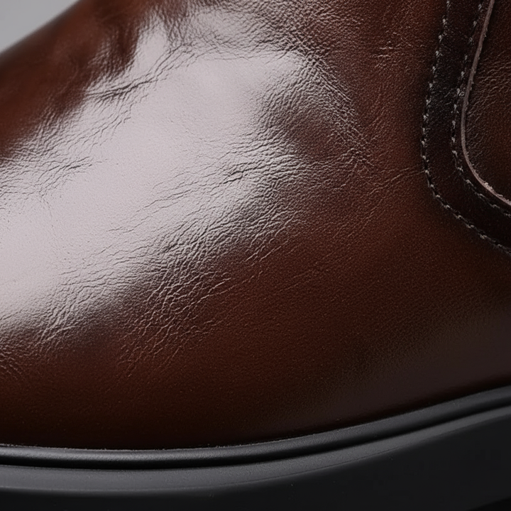 Ironwood Men's black dress boots. Sophisticated classic ankle boots with convenient side-zip.