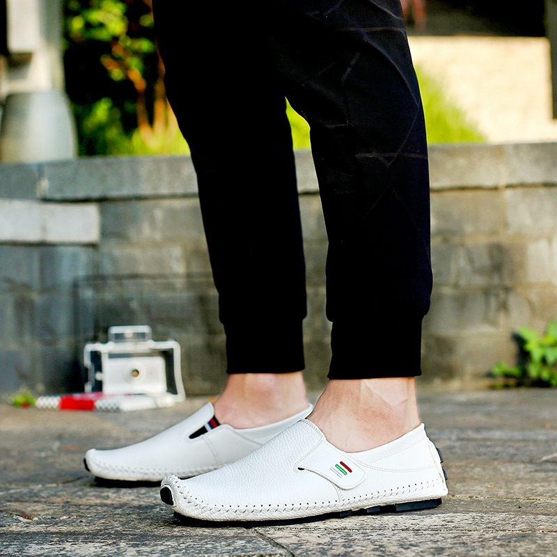 Men's lightweight Italian slip-on loafers, excellent comfort shoes for summer outings & spring travel.