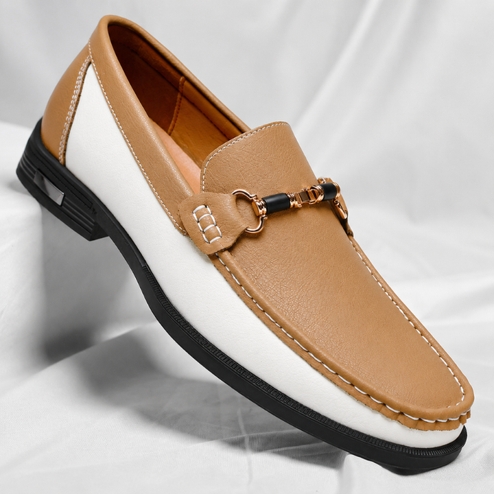 Classic black men's Italian loafers, ideal as comfortable dress shoes or smart casual footwear.