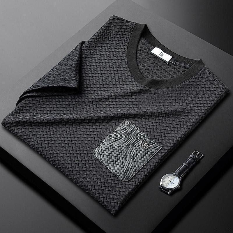 Men's casual jacquard home wear set, designed for ultimate relaxation.