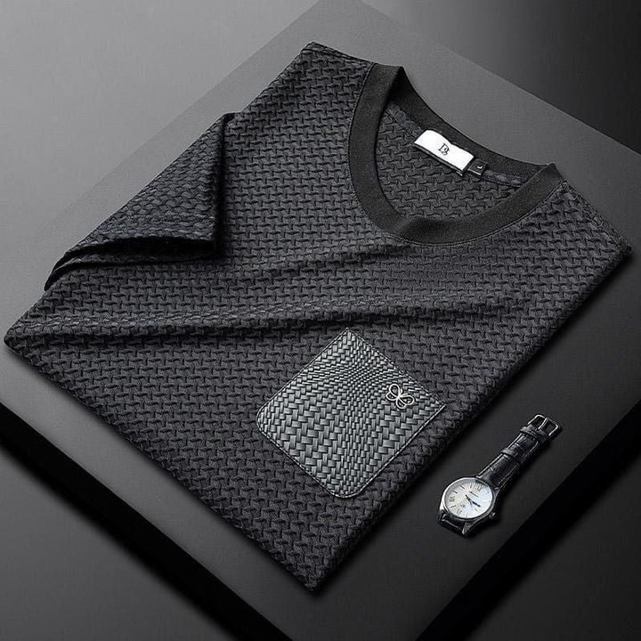 Men's casual jacquard home wear set, designed for ultimate relaxation.
