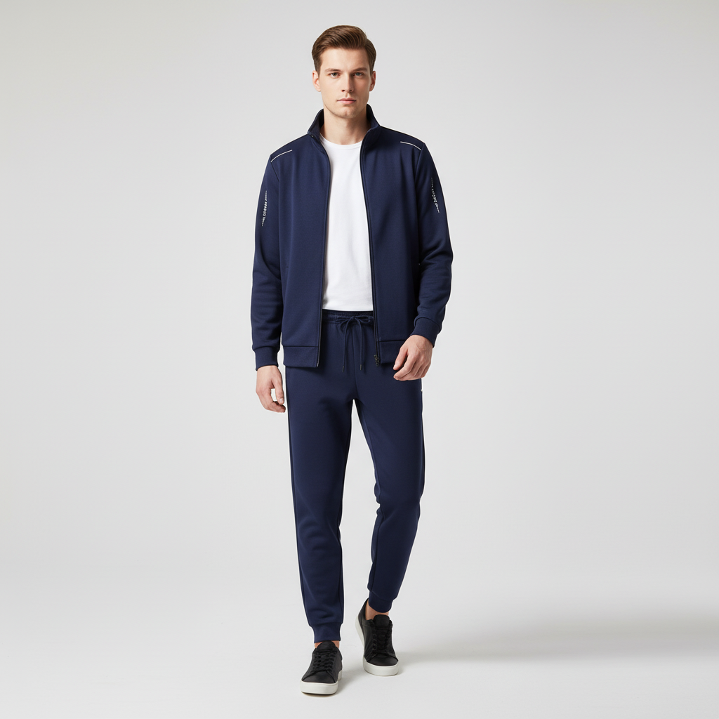 Men's Jaimy polyester tracksuit, a versatile two-piece set for sport and loungewear