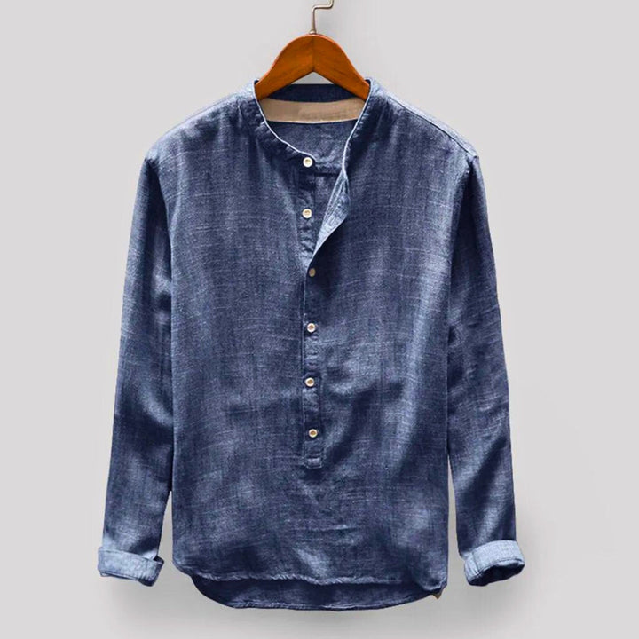Men's Japanese inspired pullover, a stylish and comfortable long-sleeve top for versatile casualwear.