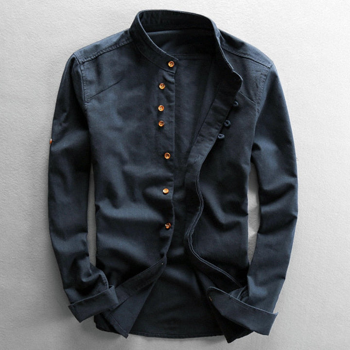 Men's Japanese style shirt with unique katana print, short sleeve, perfect for casual summer fashion.