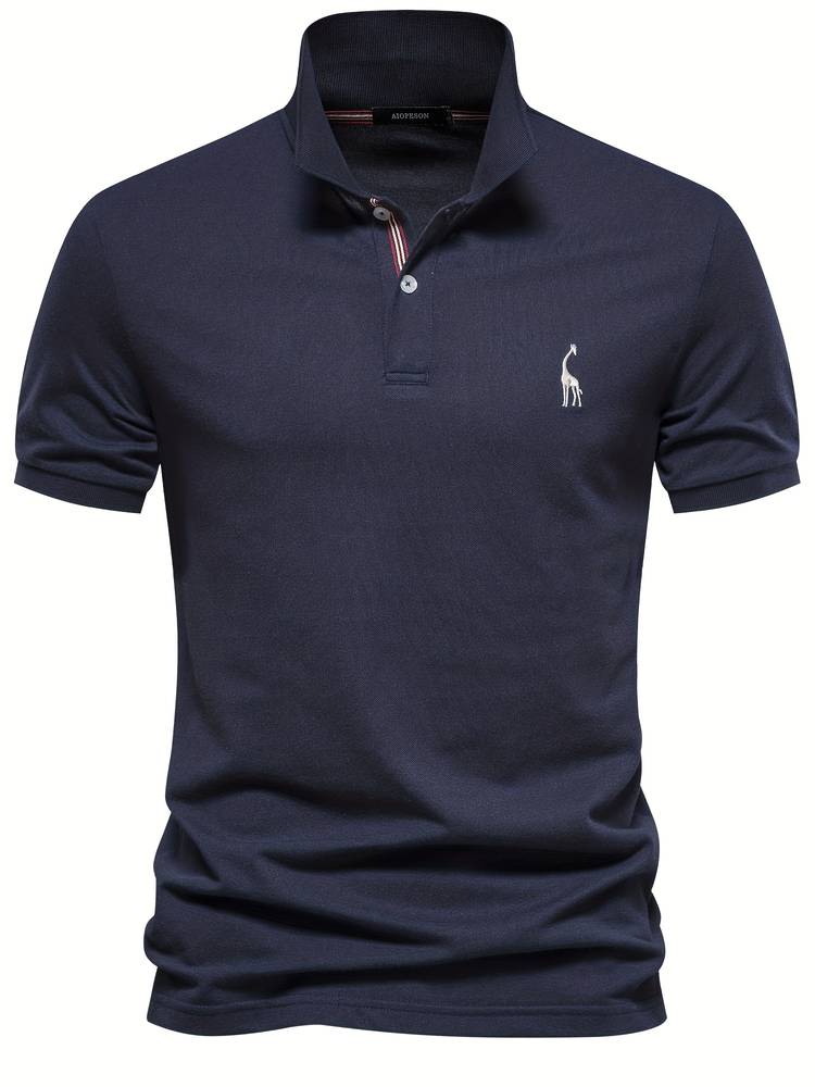 Everyday comfort: Men's Jasper polo shirt, a stylish & modern short sleeve top for casual fashion.