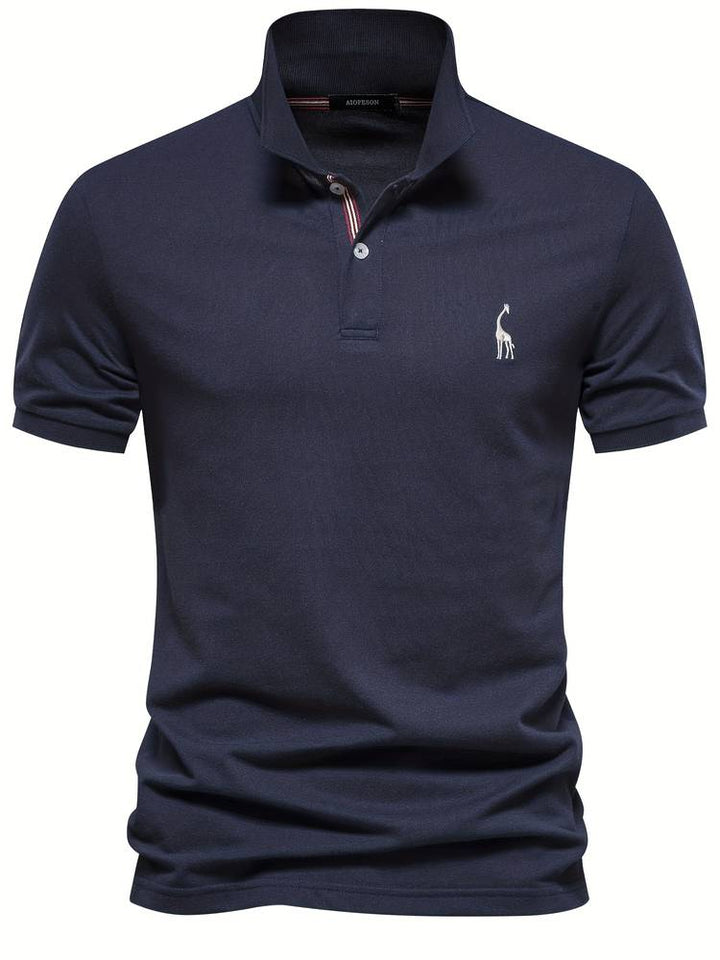 Everyday comfort: Men's Jasper polo shirt, a stylish & modern short sleeve top for casual fashion.