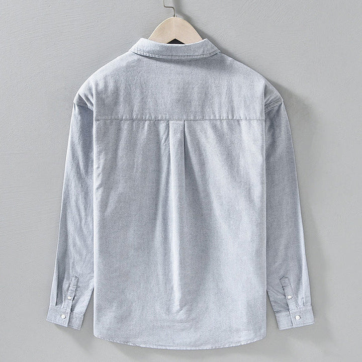 Versatile men's Julian classic button-front shirt for casual or smart casual looks. Long sleeve, tailored fit.