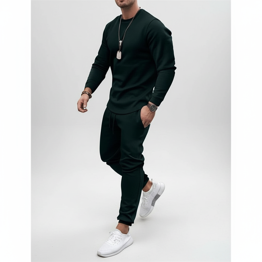Fashionable men's Kirk tracksuit set, a comfortable & minimalist outfit for men's style.