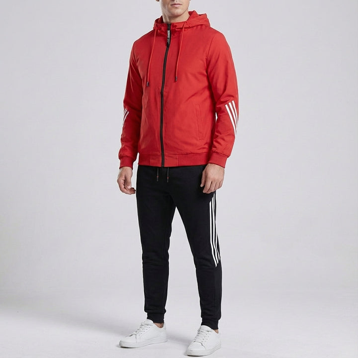 Kyle Men's performance tracksuit in a striking red, a stylish and comfortable athletic set for active men.