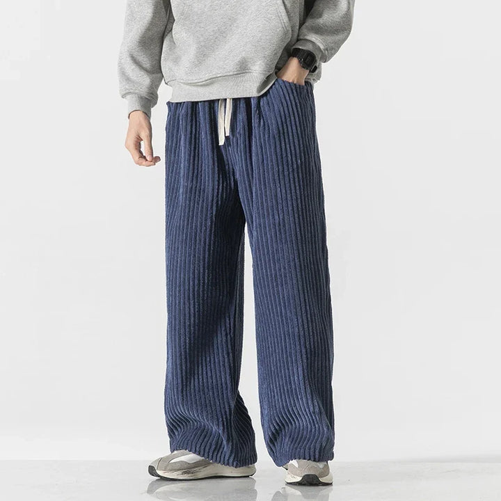 Men's Kyoto minimalist relaxed fit pants. Straight leg design, versatile for everyday wear and comfort.