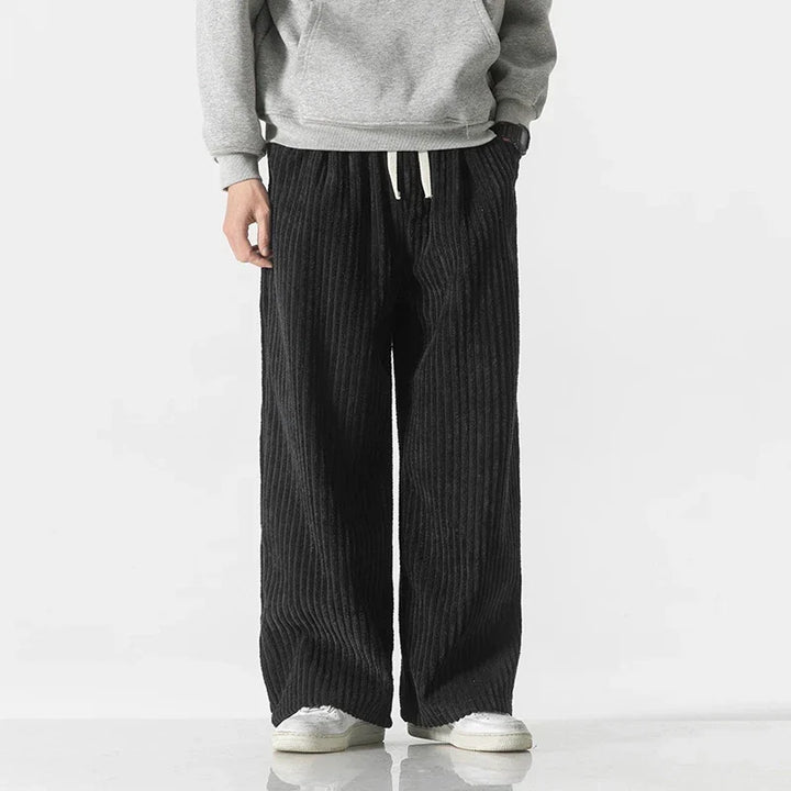 Elevate your everyday with men's Kyoto minimalist relaxed fit pants. Japanese straight leg comfort.